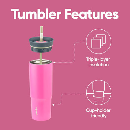 Owala travel tumbler with straw