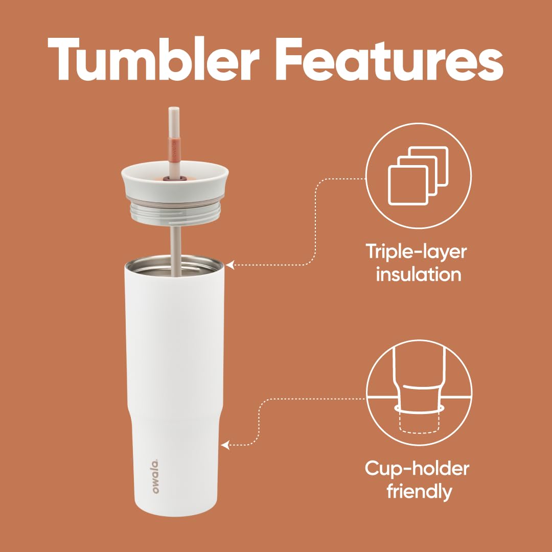 Owala travel tumbler with straw