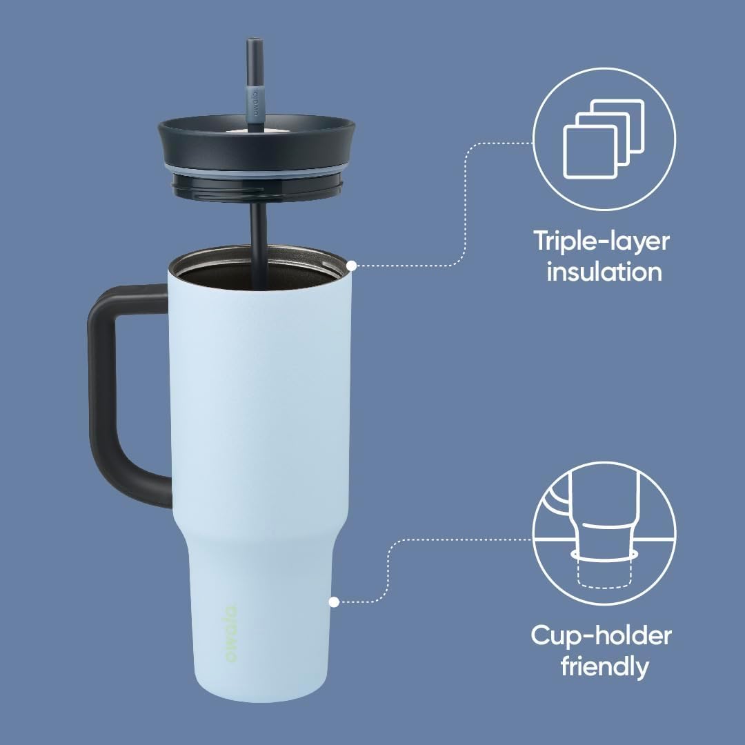 Owala travel tumbler with straw